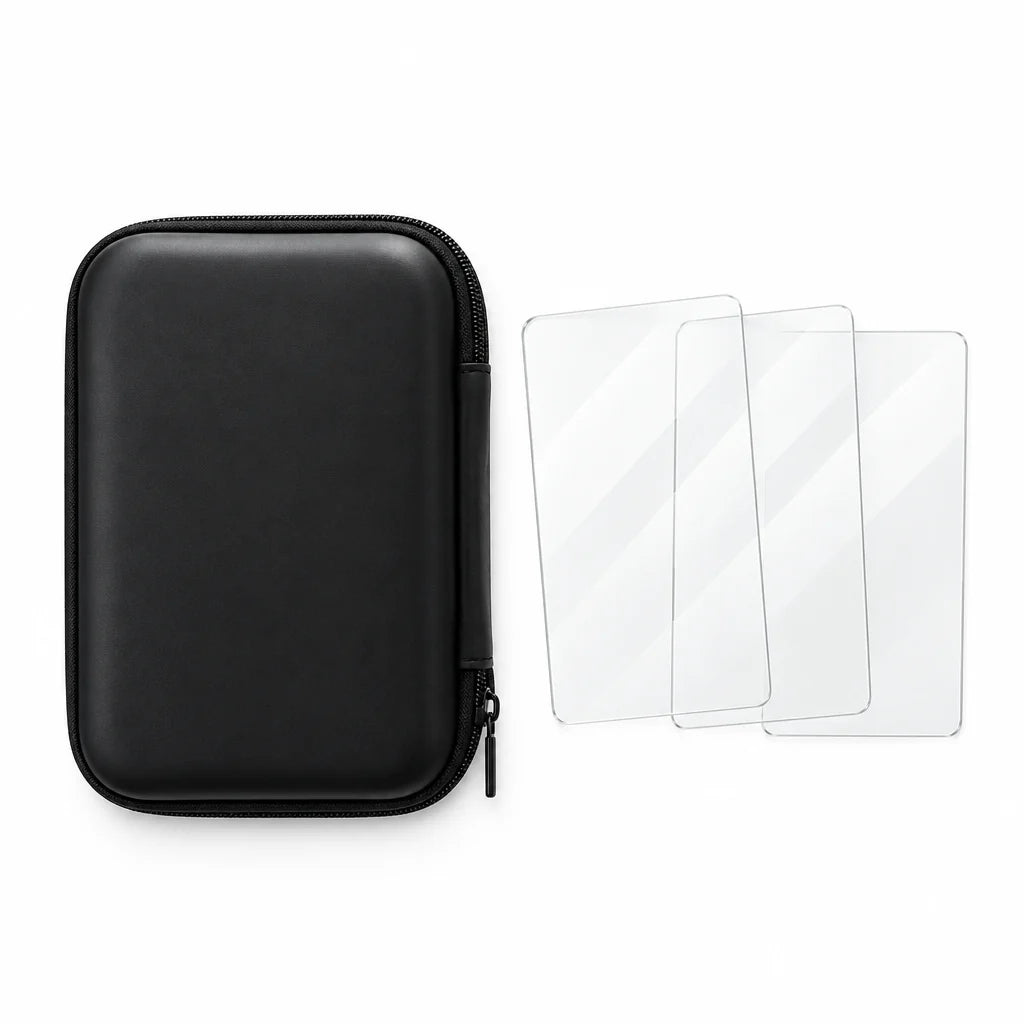Pack protection R36H : étui de transport rigide et trois verres trempés
