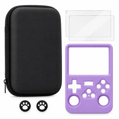 Pack protection R36S 4-en-1 : étui rigide, deux verres trempés, coque silicone et deux capuchons de joystick