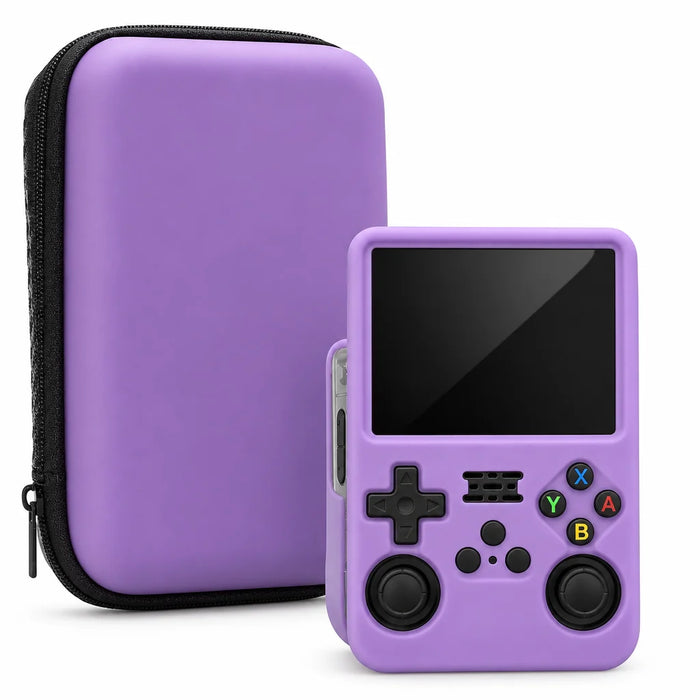 Coque silicone du pack montée sur la console R36S