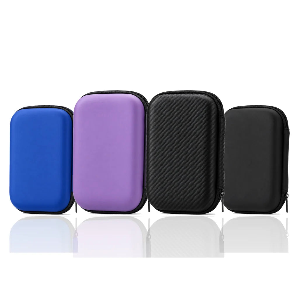 Les quatre coloris du pack protection R36S : bleu, violet, carbone et noir