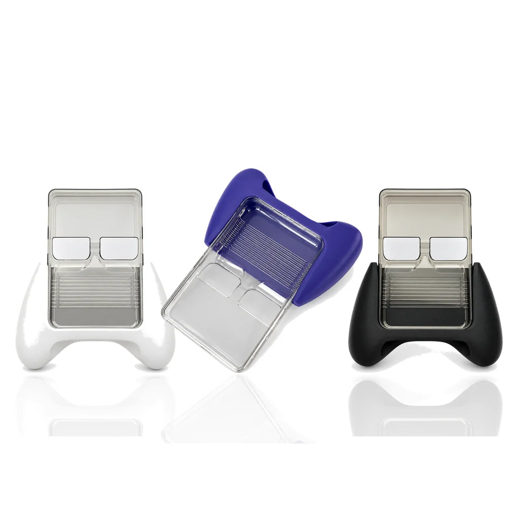 Les trois coloris de la coque TPU à grips R36S : blanc, violet et noir