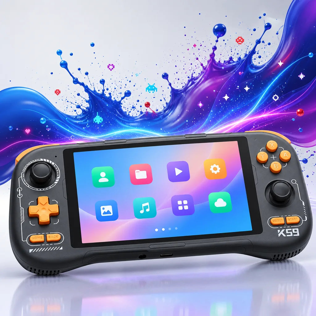 Écran tactile 5,5 pouces Full HD de la console rétrogaming sous Android 14