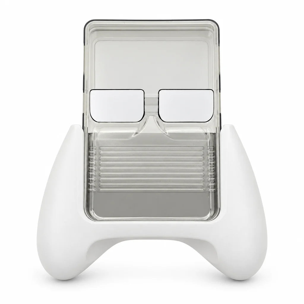 Coque TPU avec grips 3D pour console rétrogaming R36S — coloris Blanc
