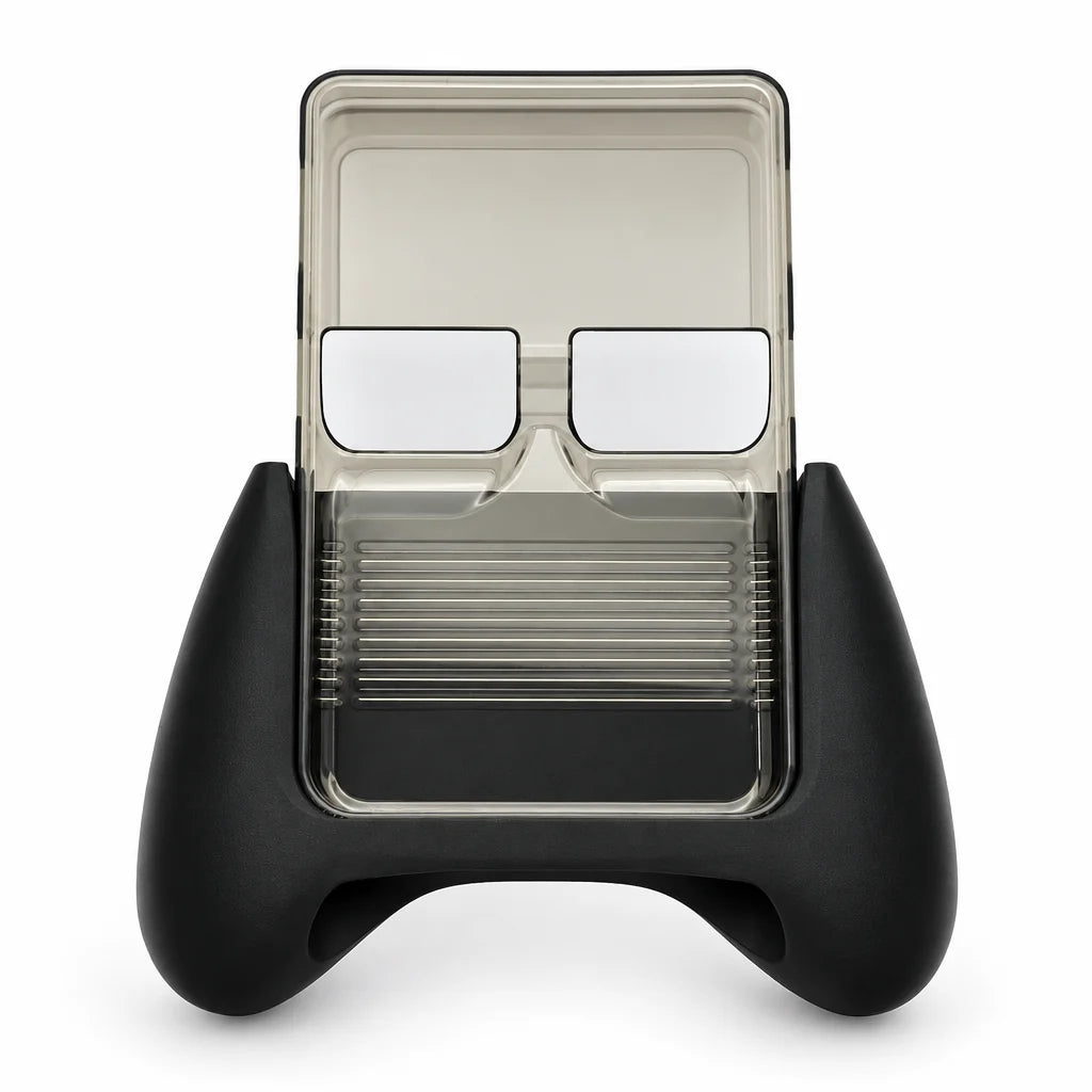 Coque TPU avec grips 3D pour console rétrogaming R36S — coloris Noir