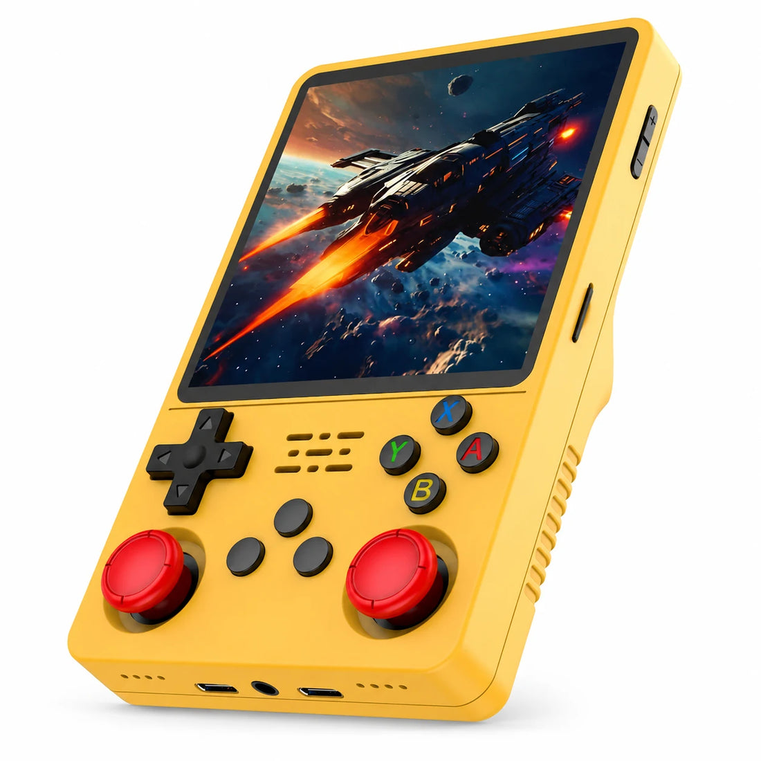 R36S Plus 4-inch WiFi handheld retro gaming console — Yellow