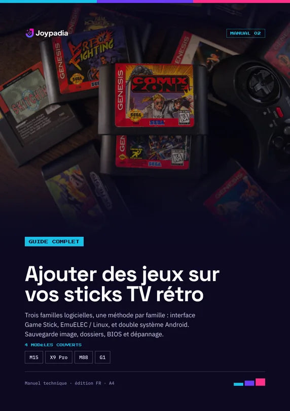 Couverture du manuel Ajouter des jeux sur vos sticks TV rétro
